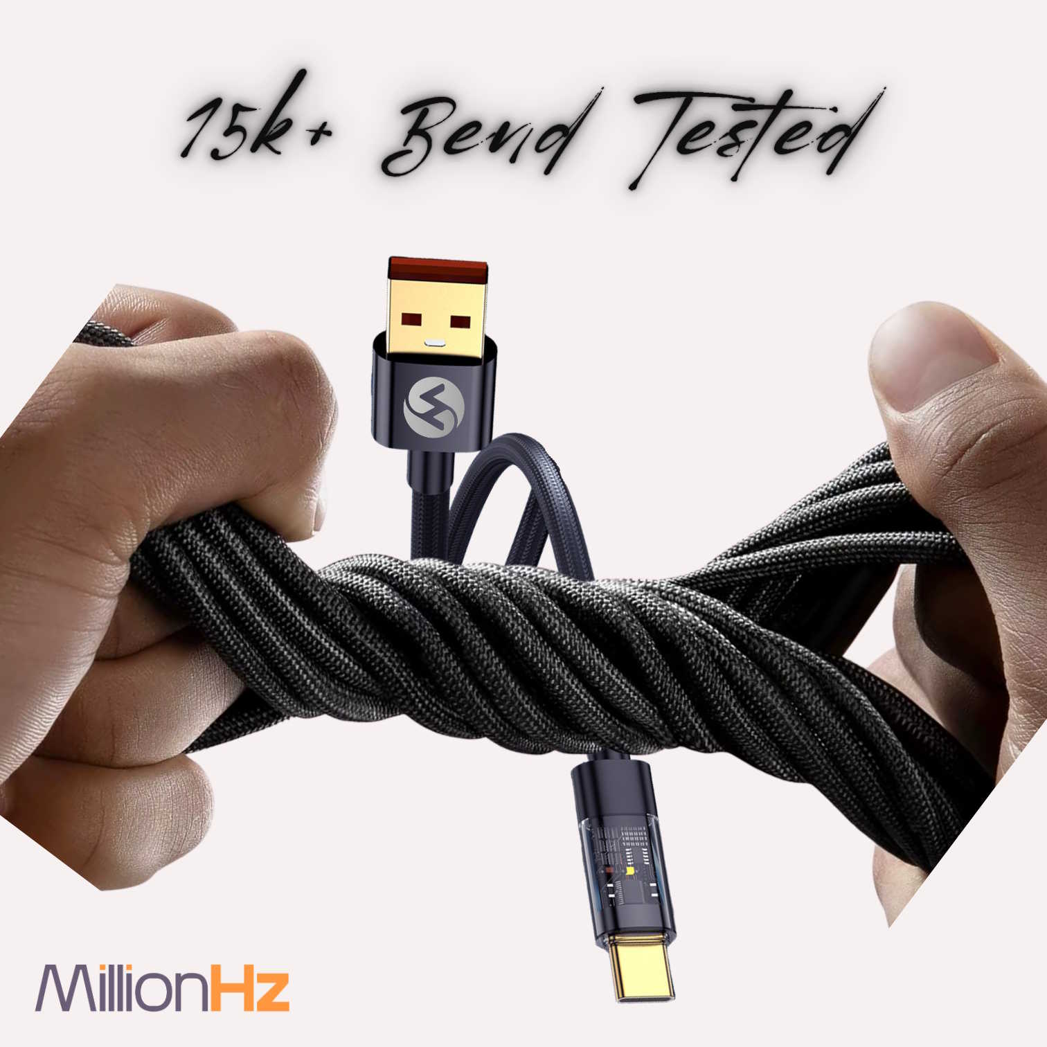 Smart Auto Cut-Off Charging Cable - Type-A to Type-C (Black) - Image 9