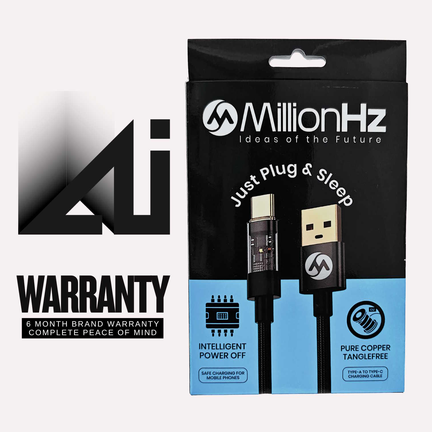Smart Auto Cut-Off Charging Cable - Type-A to Type-C (Black) - Image 10