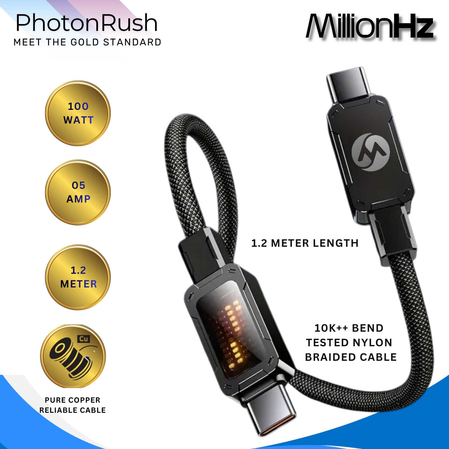 PhotonRush Type-C Fast Charging Cable - Black - Image 2