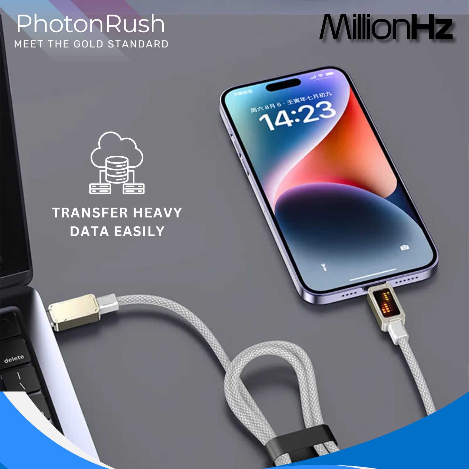 PhotonRush Type-C Fast Charging Cable - Black - Image 6
