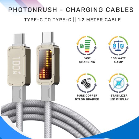 PhotonRush Type-C Fast Charging Cable - White