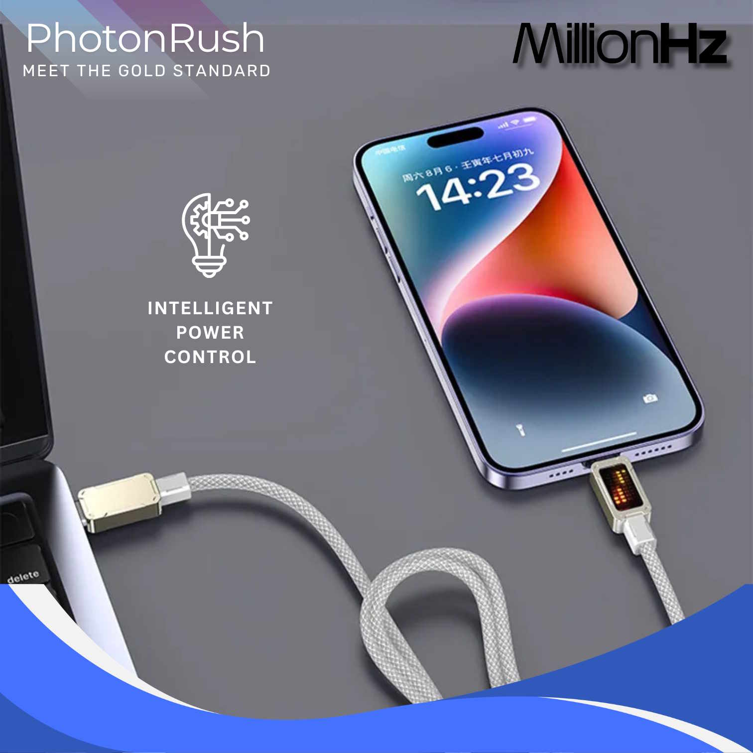 PhotonRush Type-C Fast Charging Cable - White - Image 5