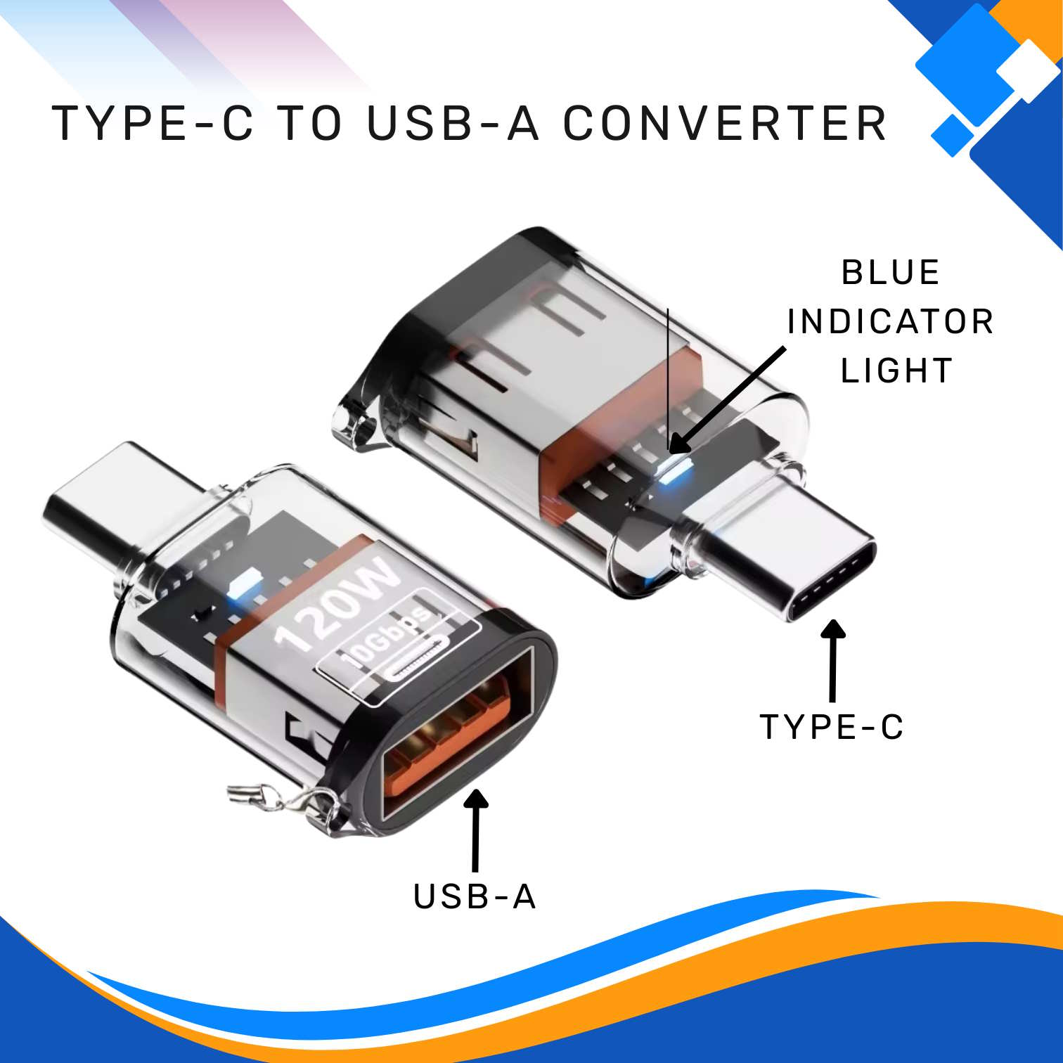 Type-C to USB-A Converter – Fast, Durable & Universal Connectivity