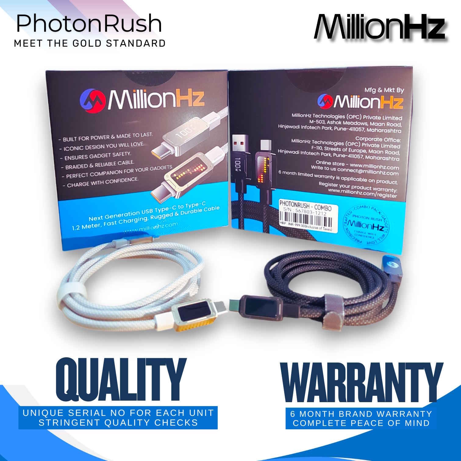PhotonRush Type-C Fast Charging Cable - Combo - Image 9