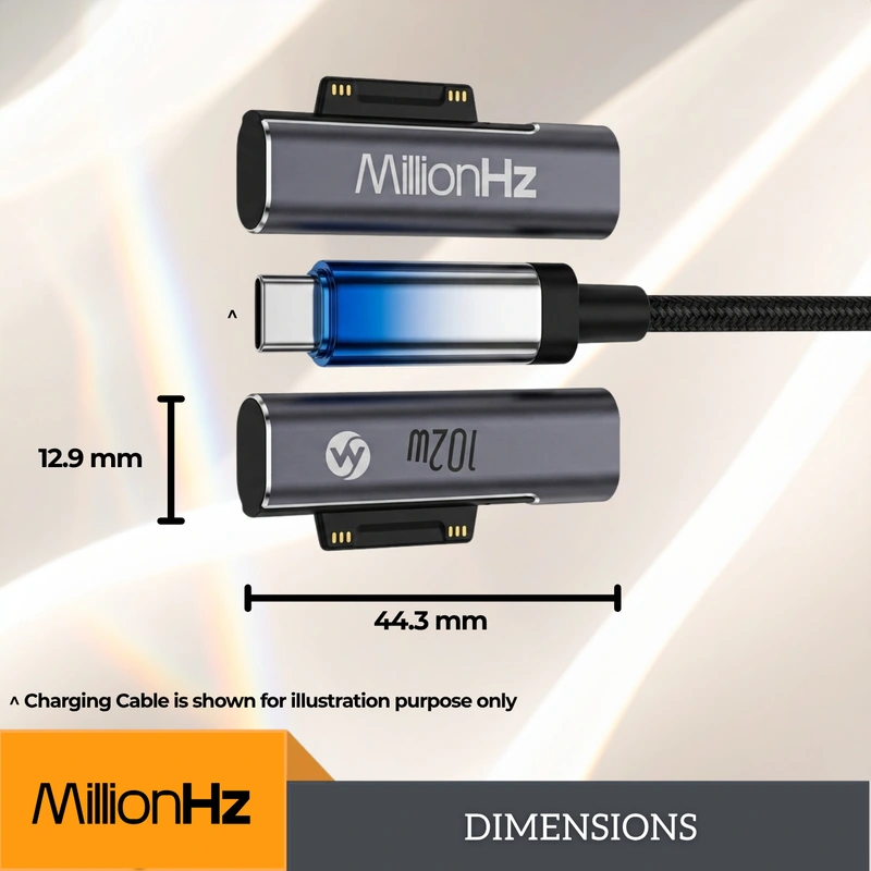 MillionHz Type-C to Microsoft Surface Converter