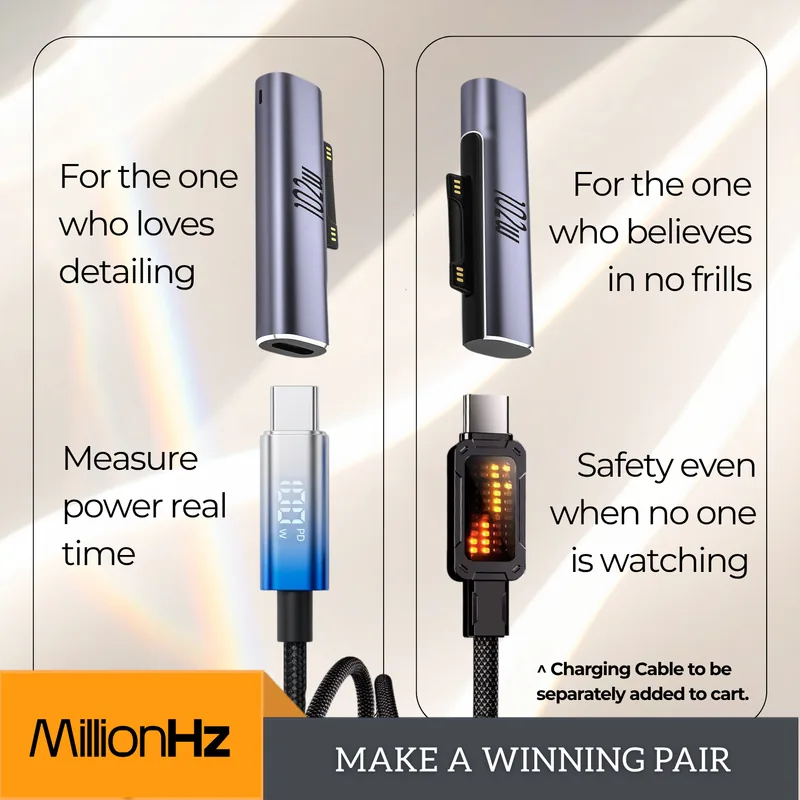 MillionHz Type-C to Microsoft Surface Converter