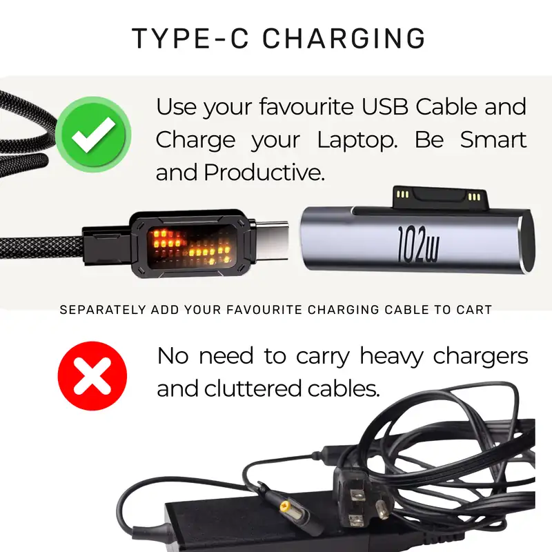 Type-C to Microsoft Surface Magnetic Converter