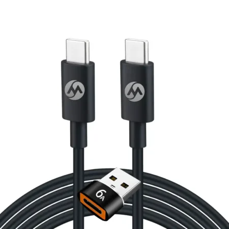 Type-C - 2 Meter Charging Cable with USB-A Converter